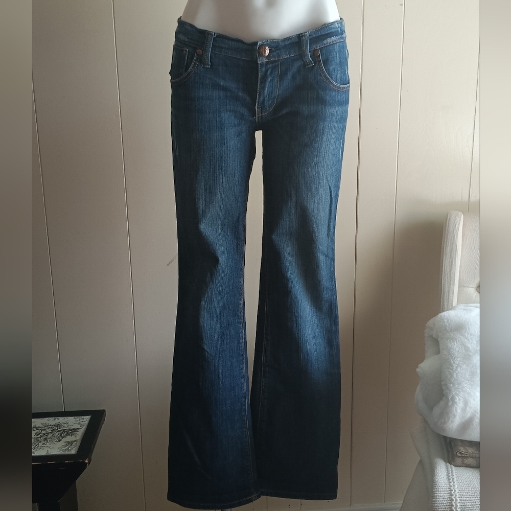 Fresh Ink Blue Jeans Women's 30 Kami Slim Bootcut Distressed Denim Pants - Picture 3 of 13
